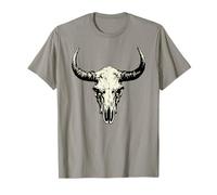 Bison Skull American Buffalo Minimalist Punk Core T-Shirt