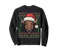 Bison Ugly Weihnachtspullover Christmas Buffalo Sweatshirt