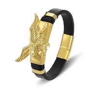 BISONBLUE Armbänder Herren Armband Geschenk Armreif Mode Charme Seil Geflochtene Männer Lederarmband Adler Tier
