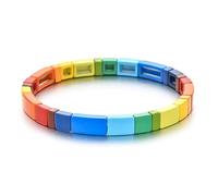BISONBLUE Armbänder Herren Armband Geschenk Armreif Regenbogen-Armbänder, Perlenschmuck Für Frauen, Schlichtes, Süßes, Farbenfrohes Geschenk Für Die Freundin
