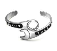 BISONBLUE Armbänder Herren Armband Männer Punk Sport Armband Schraubenschlüssel-Armband, Reparatur-Werkzeug, Schraubenschlüssel, Manschette, Offenes Armband, Herren, Motorradfahrer, Rock-Party, Sc