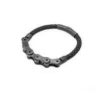 BISONBLUE Armband Herren Armreif Geschenk Armband Fahrradkette Punk Rock Ghost Rider Lederarmband Motorrad