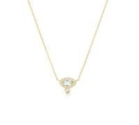 BISONBLUE Halskette Damen Anhänger Geschenk Frauen Kette Geschenk Hellblauer Anhänger, Lange Halskette Für Damen, Gold