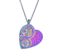 BISONBLUE Halskette Damen Anhänger Geschenk Frauen Kette Geschenk Mond Halskette Für Frauen Männer Regenbogen Hand Anhänger Vintage Sonne Herz Halsketten R548