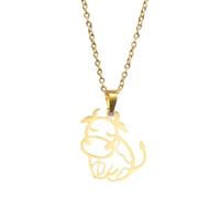 BISONBLUE Halskette für Damen Anhänger Frauen Herren Kette Pulloverkette Schöne Kuh-Halskette Für Frauen, Tier-Anhänger-Halsketten, Modisches Geburtstagsgeschenk