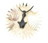 BISONBLUE Halsketten Anhänger Herren Schmuck Damen Kette Männer Frauen Halskette mit Meeresleben-Anhänger, Boho-Walhai-Schwarz-Halskette für Männer und Frauen, Wikinger-Schwarz