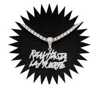 BISONBLUE Halsketten Anhänger Herren Schmuck Damen Kette Männer Frauen Männer Frauen Hip Hop Brief Anhänger Halskette 4mm Tennis Kette Iced Out Bling Bling Hiphop anhänger Halsketten Mode C