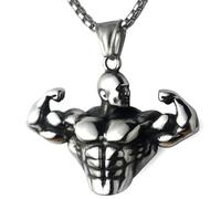 BISONBLUE Halsketten Anhänger Herren Schmuck Damen Kette Männer Frauen Starke Bodybuilding Anhänger Gym Casual Sport Männer Mode s1
