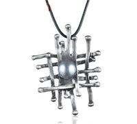 BISONBLUE Kette Damen Halskette Anhänger Frauen Mädchen Damenhalskette Halskette Für Frauen Mode Lange Halskette Halsketten Schwarz Goth Vintage Gothic Silber