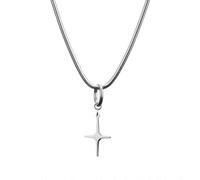 BISONBLUE Kette Damen Halskette Anhänger Frauen Mädchen Damenhalskette Herren Trendy Einfaches Kreuz Vielseitige Hip Hop Halskette Personalisierte Zubehör 60Cm