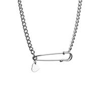 BISONBLUE Kette Damen Halskette Anhänger Frauen Mädchen Damenhalskette Personalisierte Pins, Liebesketten, Hip Hop Halsketten Für Männer Und Frauen 55+5Cm