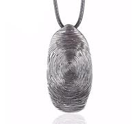 BISONBLUE Kette Damen Halskette Anhänger Frauen Mädchen Damenhalskette Vintage Fingerabdruck Halskette Für Frauen Halsketten Lange Halsketten Fingerabdruck