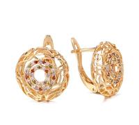 BISONBLUE Ohrringe Damen Ohrhänger Ohrstecker Modische Bunte Natürliche Zirkon Ohrringe Für Frauen Unregelmäßige Zirkon Clip Ohrring Farbigen Zirkon