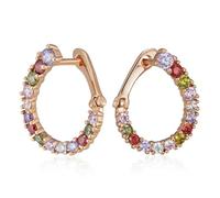 BISONBLUE Ohrringe Damen Ohrhänger Ohrstecker Modische Ungewöhnliche Bunte Natürliche Zirkon Geometrische Ohrringe Für Frauen H1736