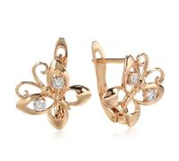 BISONBLUE Ohrringe Damen Ohrhänger Ohrstecker Modische Zirkon Hohl Schmetterling Tropfen Ohrringe Für Frauen Einfache Zubehör Whitezircon