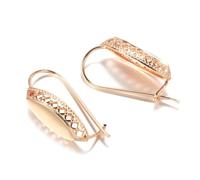 BISONBLUE Roségold-Ohrringe Damen Modische Vintage Glänzende Hohl Lange Tropfen Ohrringe Ohr Creolen Einzigartige Glänzend