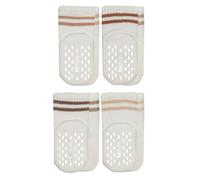 bistyle Baby Tennissocken 4er Pack mit ABS | Frottee | Anti-Rutsch Ecru Gestreift 6-12 monate (20-22 cm)