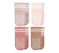 bistyle Baby Tennissocken 4er Pack mit ABS | Frottee | Anti-Rutsch Puder Mix Gestreift 0-6 monate (16-19 cm)
