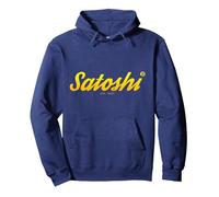 Bitcoin Satoshi Nakamoto Crypto BTC Pullover Hoodie, Unisex für Erwachsene, Marineblau, XXL