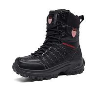 Bitiger Einsatzstiefel Tactical Trekking-Schuh Knöchelhoch Arbeitsschuh Wanderschuh Bergschuh Outdoorschuh für Männer in Schwarz, Größe 43 EU