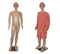 BITUXX Schaufensterpuppe Weiblich Mädchen Schaufensterfigur Mannequin Schneiderpuppe 360° beweglich 140cm