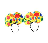 BIUDECO 2 Stück Große Schleifen Haarbänder Kopfschmuck Clown Kostüm Party Fasching Cosplay Headwear für Mädchen und Geeignet