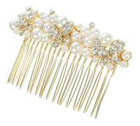 BIUDECO Braut Kopfschmuck mit Strasssteinen Haarkamm für Hochzeitsfeiern und Festliche Anlässe Leichter Haarkamm für Damen und Freundinnen 1 Stück