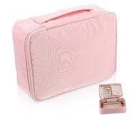 BIUDECO Extra Große Kosmetiktasche Make up Tasche Mit Henkel Leicht Leicht Zu Öffnender Kulturbeutel Für Reisen Persönlicher Toilettenartikel Organizer