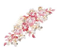 BIUDECO Haarkamm mit Perlen und Dekorativen Blumen 6.1 Zoll für Braut und Damen aus Bruchfestem Material Hochzeitshaarschmuck