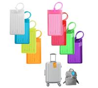 BIVOFU 8PCS Kofferanhänger Gepäckanhänger Mit Adressschild, Enthält Acht Farben Zur Identifizierung Von Taschen, Koffern Und Gepäck Auf Reisen