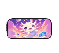 Biyejit Axolotl Federmäppchen für Kinder, Kosmetik, Make-up, Münzen, Geldbörse für Damen, Kulturbeutel, Schreibwarenbeutel für Teenager, Jungen, Mädchen, Geschenk zum Schulanfang