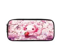 Biyejit Axolotl Federmäppchen für Kinder, Schule, Büro, Klassenzimmer, Reisebedarf, Kulturbeutel, Schreibwarenbeutel für Teenager, Jungen, Mädchen, Geschenk zum Schulanfang