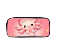 Biyejit Axolotl Federmäppchen mit Muster, für Kinder, Kosmetik, Make-up, Münzen, Geldbörse für Damen, Kulturbeutel, Schreibwaren-Tasche für Teenager, Jungen, Mädchen, Geschenk zum Schulanfang