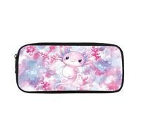 Biyejit Axolotls Federmäppchen für Kinder, Schule, Büro, Klassenzimmer, Reisebedarf, Kulturbeutel, Schreibwarenbeutel für Teenager, Jungen, Mädchen, Geschenk zum Schulanfang