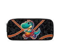 Biyejit Cartoon-Dinosaurier-Federmäppchen für Kinder, Kosmetik, Make-up, Münzen, Geldbörse für Damen, Kulturbeutel, Schreibwaren-Tasche für Teenager, Jungen, Mädchen, Geschenk zum Schulanfang