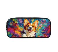 Biyejit Corgi Federmäppchen für Kinder, Kosmetik, Make-up, Münzen, Geldbörse für Damen, Kulturbeutel, Schreibwaren-Tasche für Teenager, Jungen, Mädchen, Geschenk zum Schulanfang