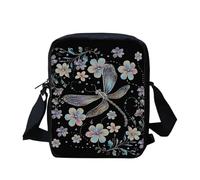 Biyejit Damen Herren Kuriertasche Kinder Crossbody Umhängetasche mit verstellbarem Riemen, seitliche Geldbörse, Münztasche für Handy, Reisepass, Boho Libelle