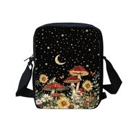 Biyejit Damen Herren Kuriertasche Kinder Crossbody Umhängetasche mit verstellbarem Riemen, seitliche Geldbörse, Münztasche für Handy, Reisepass, Pilz-Gänseblümchen