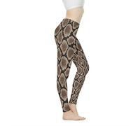 Biyejit Damen-Leggings, Yogahose mit hohem Taillenbund, Workout-Leggings, Schlangenhaut-Pythonhaut, XXL