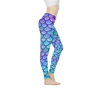 Biyejit Damen-Leggings, Yogahose mit hohem Taillenbund, Workout-Leggings, Waage, XXL