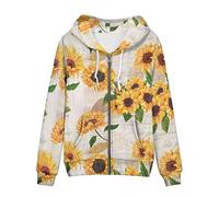 Biyejit Damen-Sweatshirt, langärmelig, mit Kapuze und Tasche, XL