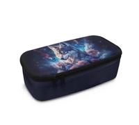 Biyejit Federmäppchen für Kinder, große Kapazität, Box mit Griff, tragbarer Schreibwarenpinsel-Organizer für Teenager, Jungen, Mädchen, Wolfsrose, Einheitsgröße, Taschen-Organizer