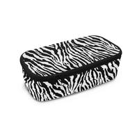 Biyejit Federmäppchen für Kinder, große Kapazität, Box mit Griff, tragbarer Schreibwarenpinsel-Organizer für Teenager, Jungen, Mädchen, Zebra-Skin, Einheitsgröße, Taschen-Organizer