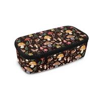 Biyejit Federmäppchen für Kinder, hohe Kapazität, Halter mit Reißverschluss, multifunktionale Make-up-Tasche für Schule, Büro, Reisen, Pilz-Wald, Einheitsgröße, Taschen-Organizer