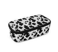 Biyejit Federmäppchen für Kinder, hohe Kapazität, Halter mit Reißverschluss, multifunktionale Make-up-Tasche für Schule, Büro, Reisen, kuh, Einheitsgröße, Taschen-Organizer