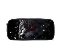 Biyejit Federmäppchen für Kinder, Schreibwaren, Pinsel-Organizer, Kulturbeutel, Schreibwarenbeutel, coole Wolf, Einheitsgröße