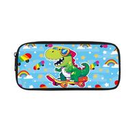 Biyejit Federmäppchen für Schüler, Kinder, Schule, Schreibwaren, tragbare Reisetasche, Cartoon-Dinosaurier., one size