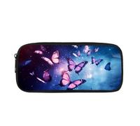 Biyejit Federmäppchen für Schulbedarf für Kinder, Jungen und Mädchen, Schmetterlingsmotive, one size