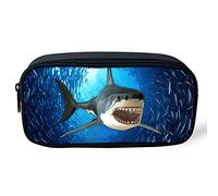 Biyejit Federmäppchen mit Hai-Aufdruck, für Jungen und Mädchen