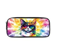Biyejit Federmäppchen mit Katzenmotiv, für Kinder, Kosmetik, Make-up, Münzen, Geldbörse für Damen, Kulturbeutel, Schreibwaren, Tasche für Teenager, Jungen, Mädchen, Geschenk zum Schulanfang